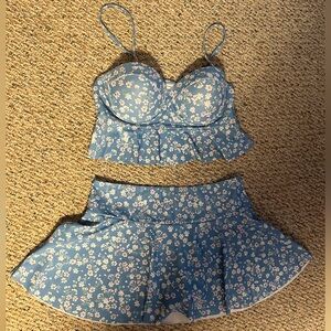 Floral Swim Bikini Skirt